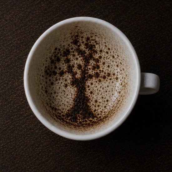 TREE coffee grounds symbol photo variation 2