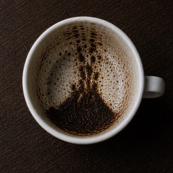 VOLCANO coffee cup symbol photo and tasseography meaning