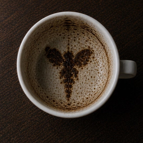 WASP coffee cup symbol photo and tasseography meaning