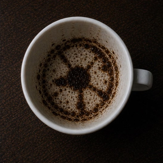 WHEEL coffee grounds symbol photo variation 1