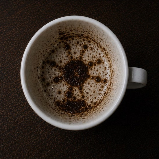 WHEEL coffee grounds symbol photo variation 2