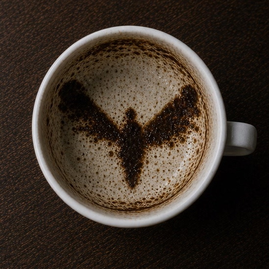WINGS coffee cup symbol photo and tasseography meaning